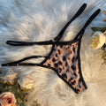 Leopard Print V-String Thong