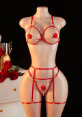 Scarlet Rose Strappy GarterLingerie Set