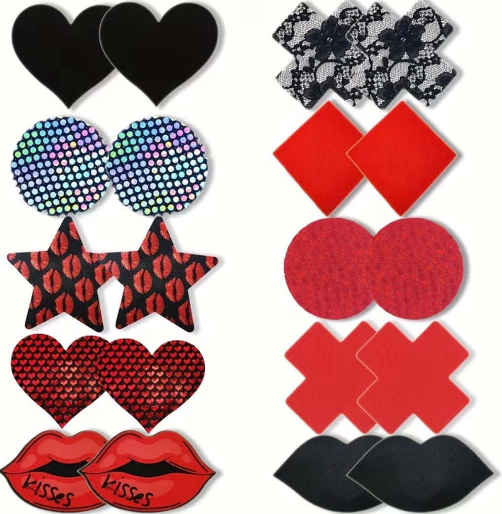 Fun Multi-Style Adhesive Nipple Covers