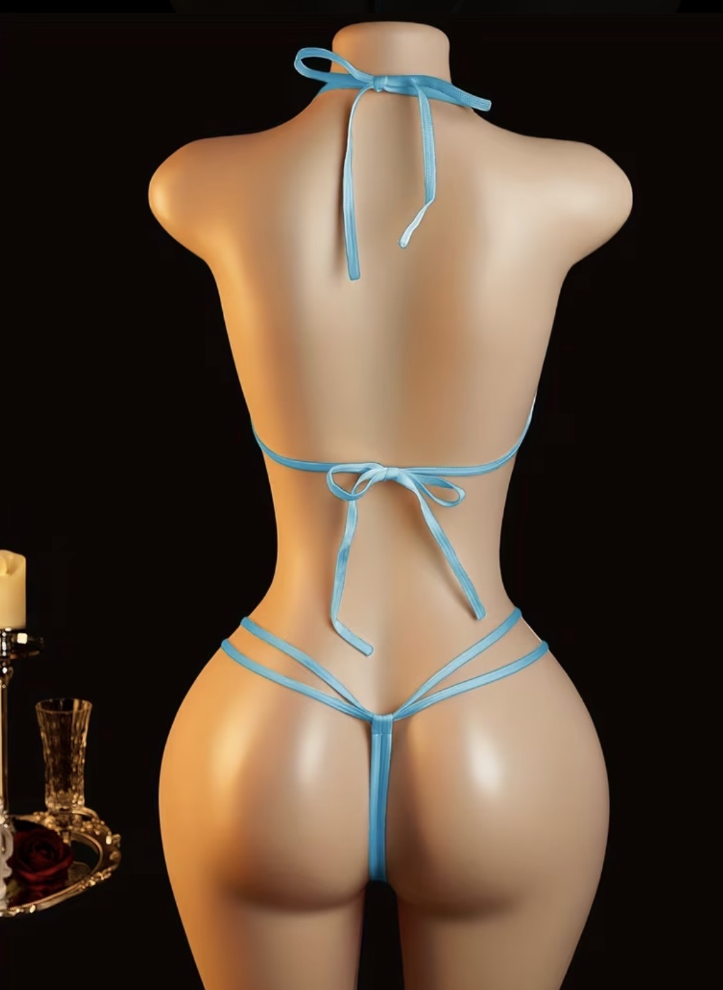 Aqua Bloom Plunge Lace Bodysuit
