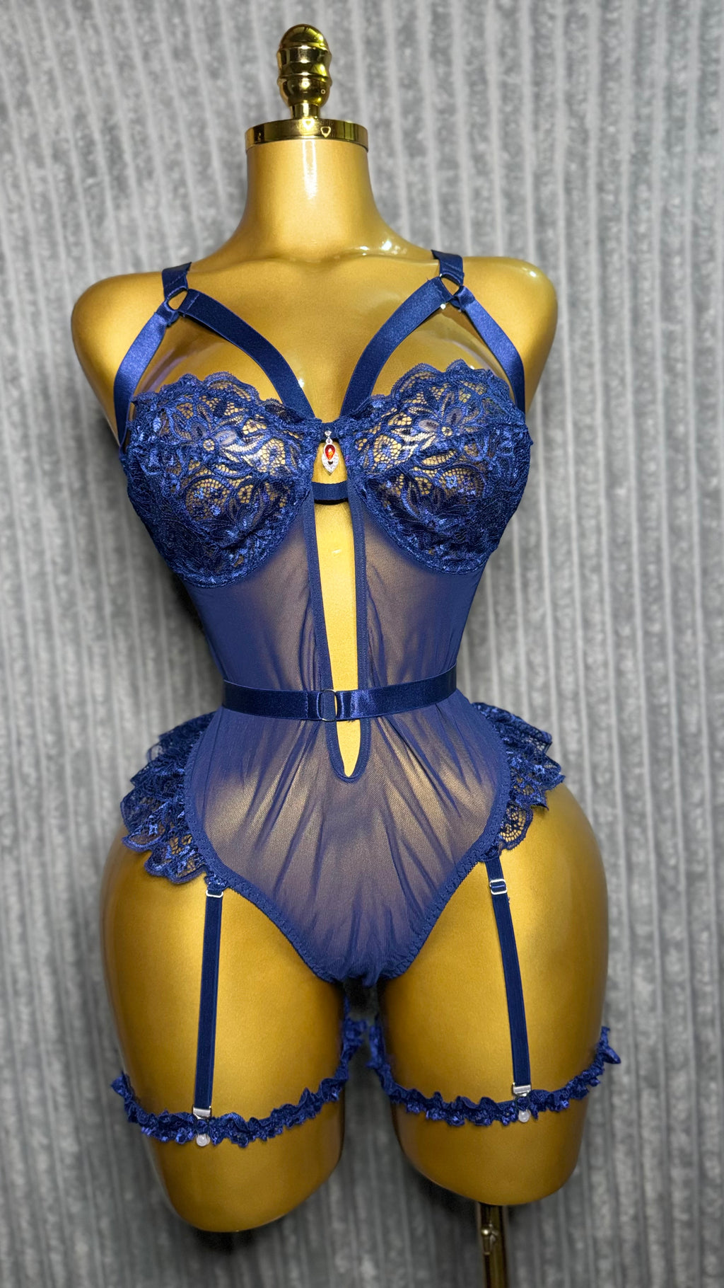 Plus Size Teddy Garter Lingerie