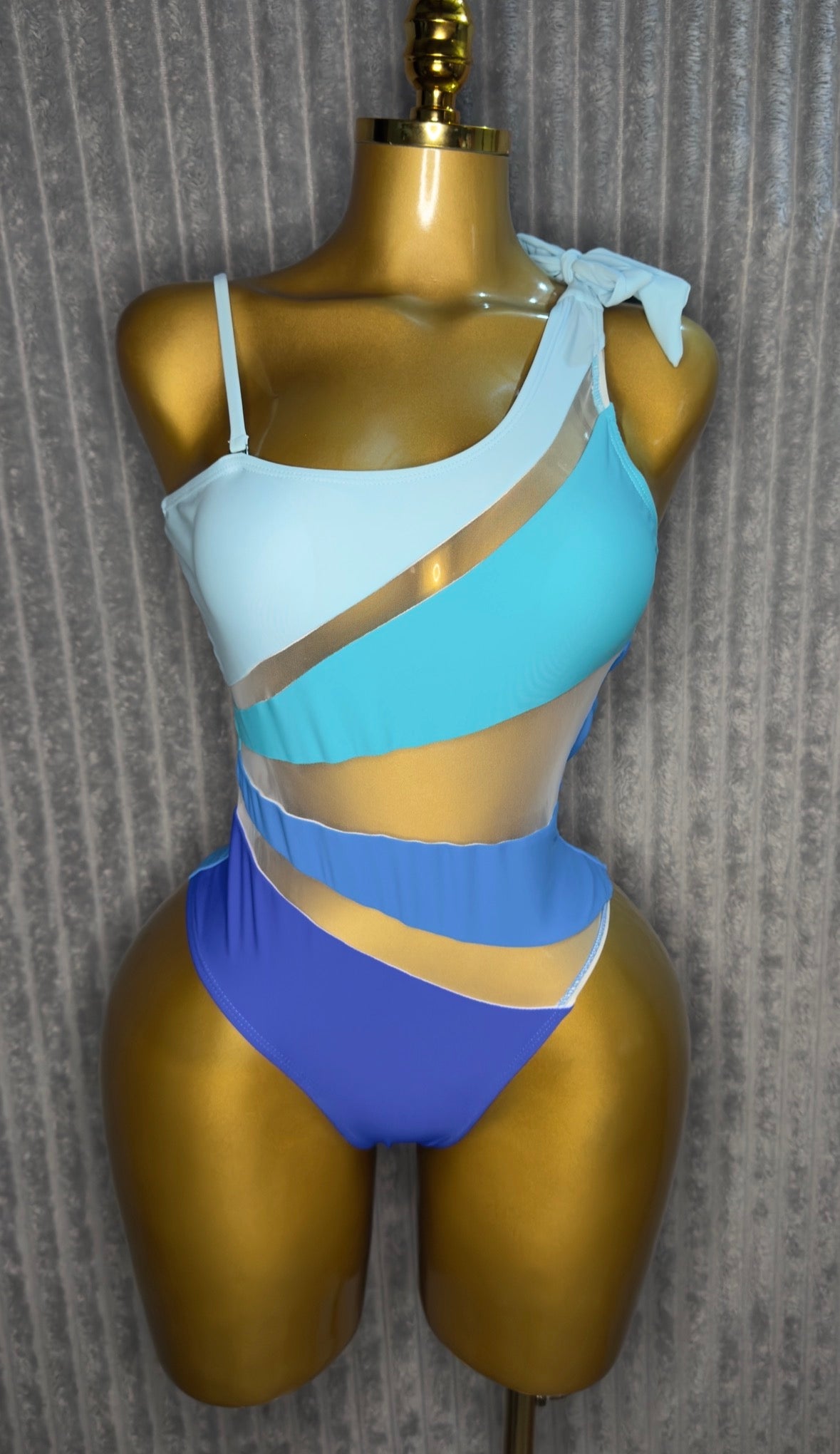Sexy One Piece Ombré Contrast Swimsuit