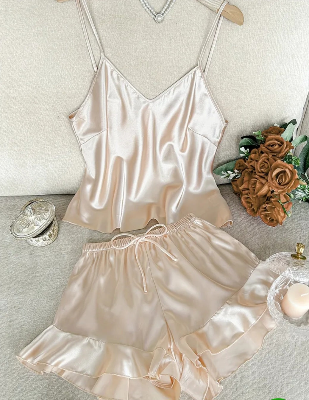 2 Piece V Neck Stylish PJ set