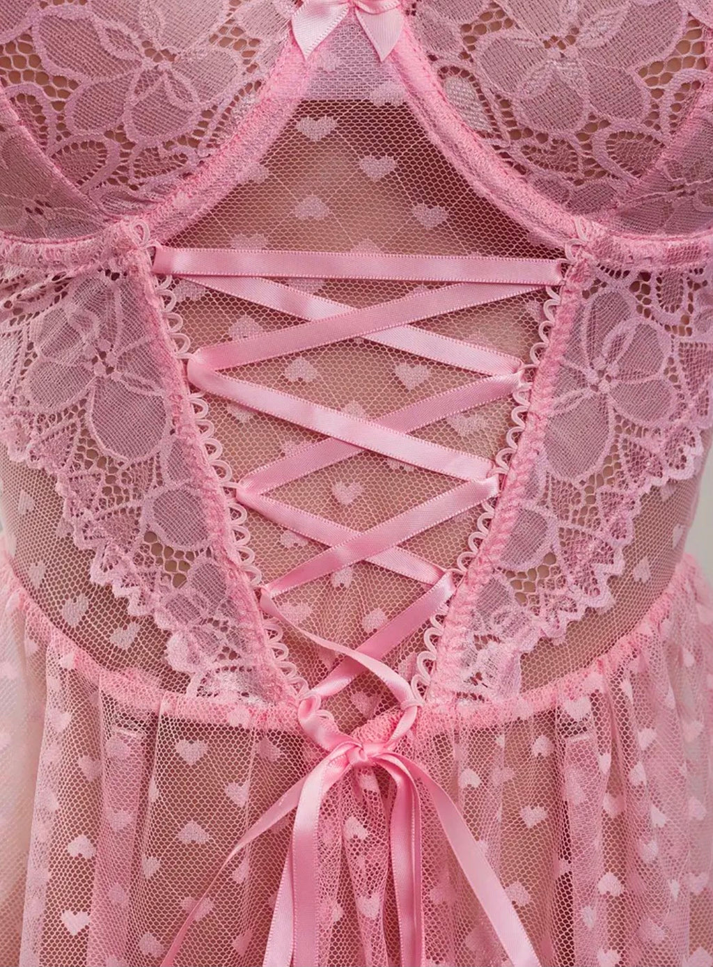 Plus Size Sexy Garter Babydoll Lingerie Set