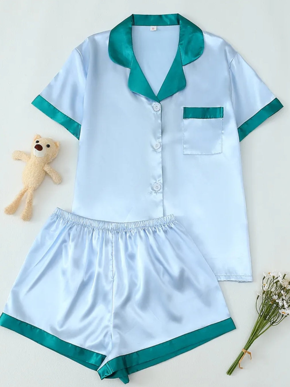 Two-Toned Satin PJ Set
