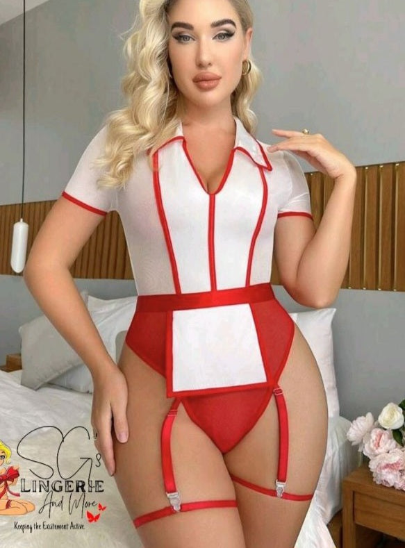 Nurse Cosplay Garter Lingerie