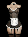 Sheer Maid Cosplay Lingerie Set