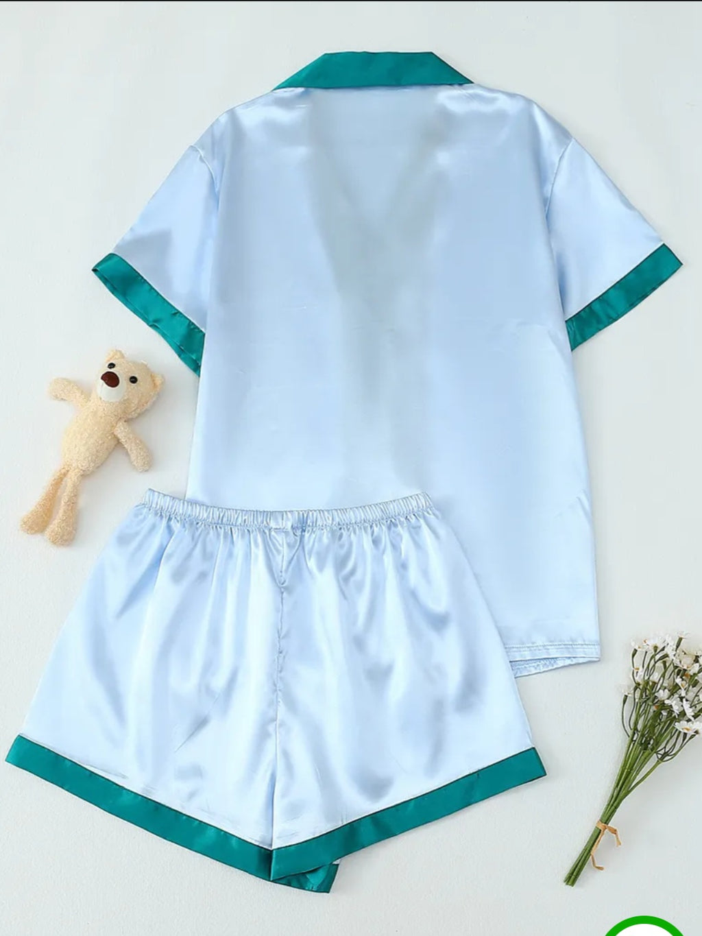 Two-Toned Satin PJ Set