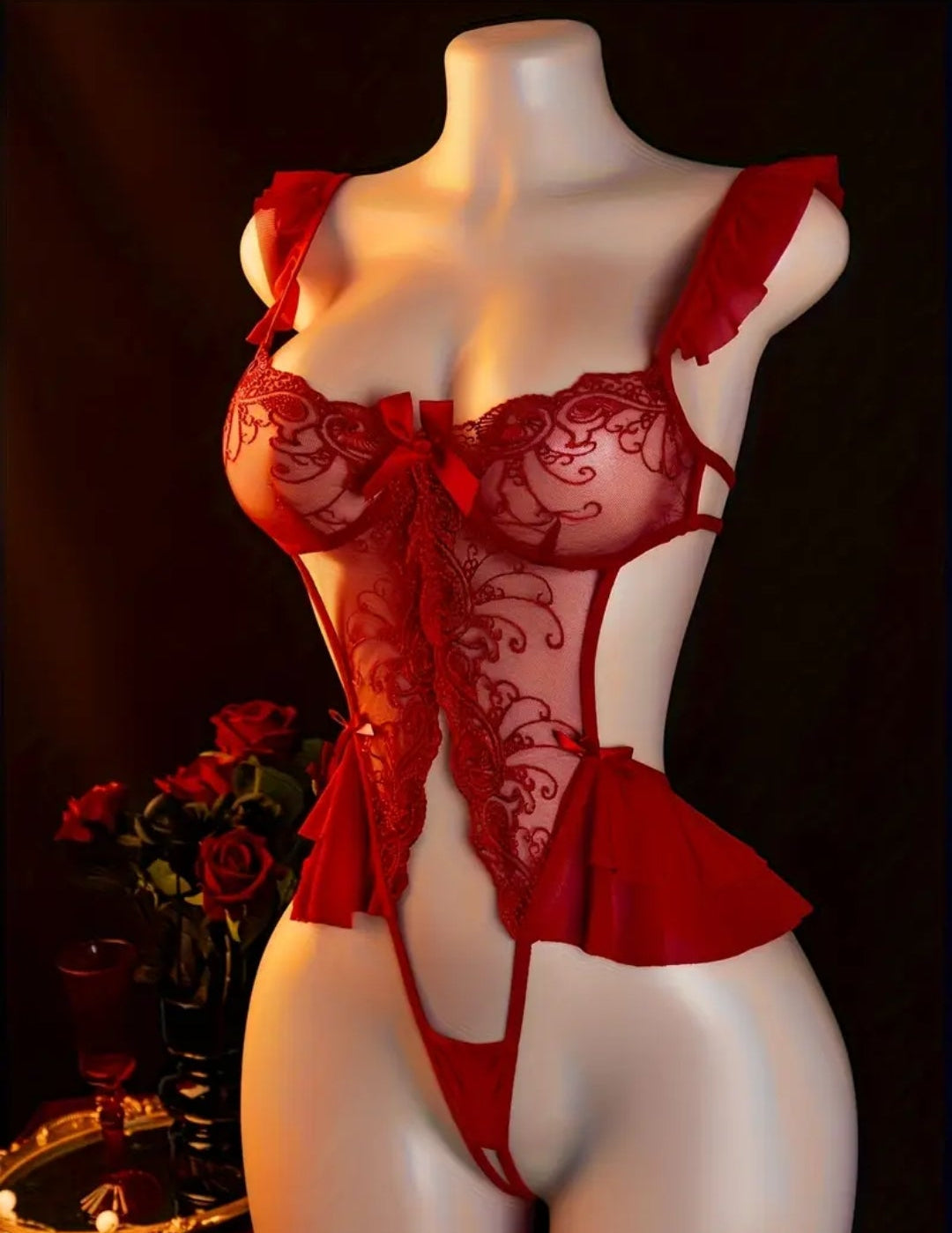 Cut Out Crotchless Bodysuit