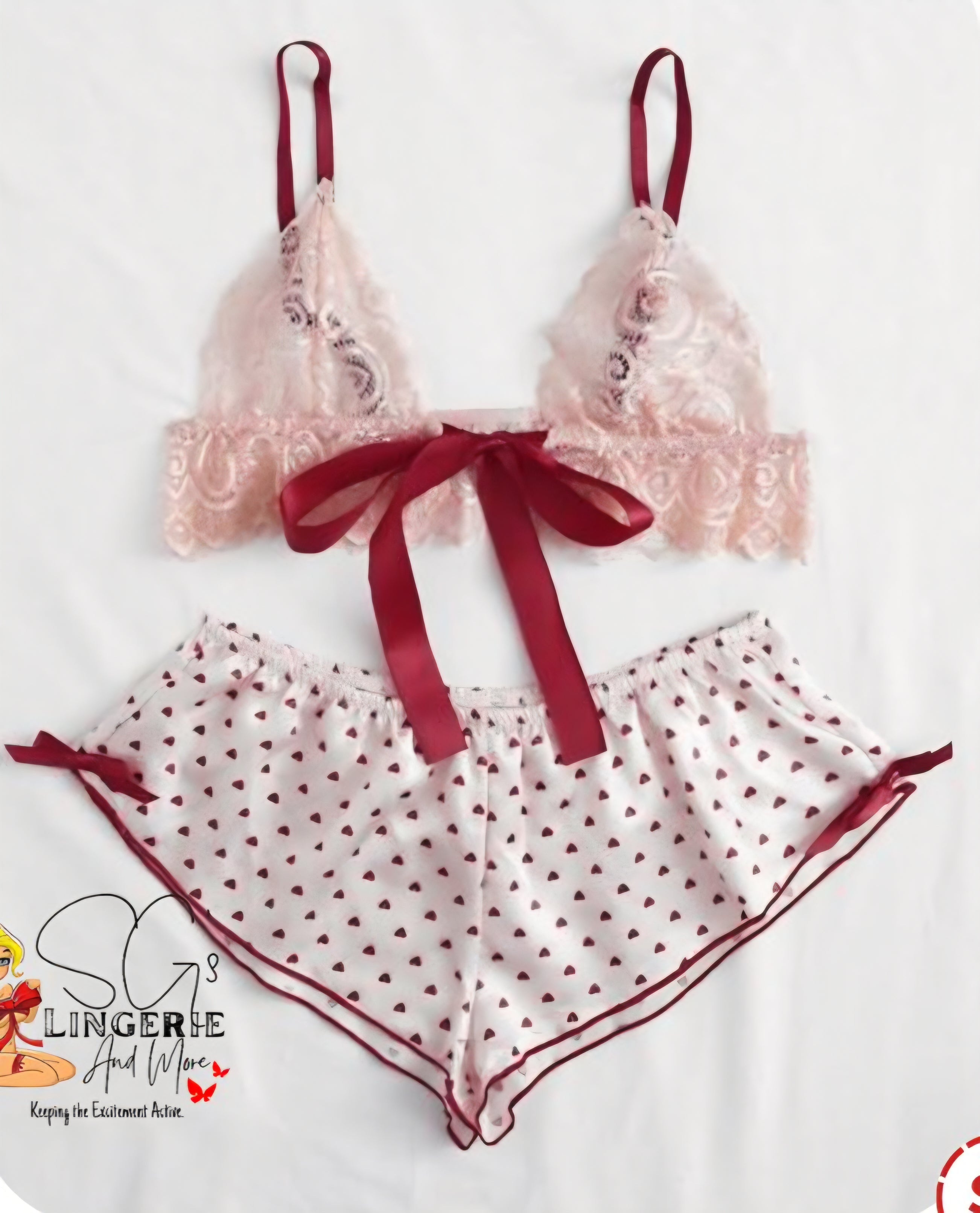 Satin Lace Lingerie set