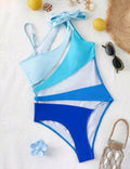 Sexy One Piece Ombré Contrast Swimsuit