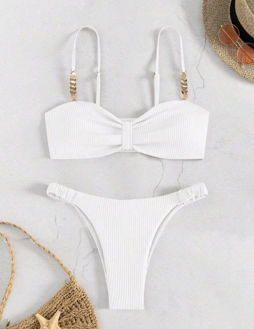 Spaghetti Strap Padded Bikini Set