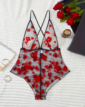 Plus Size Mesh See-Through Bodysuit