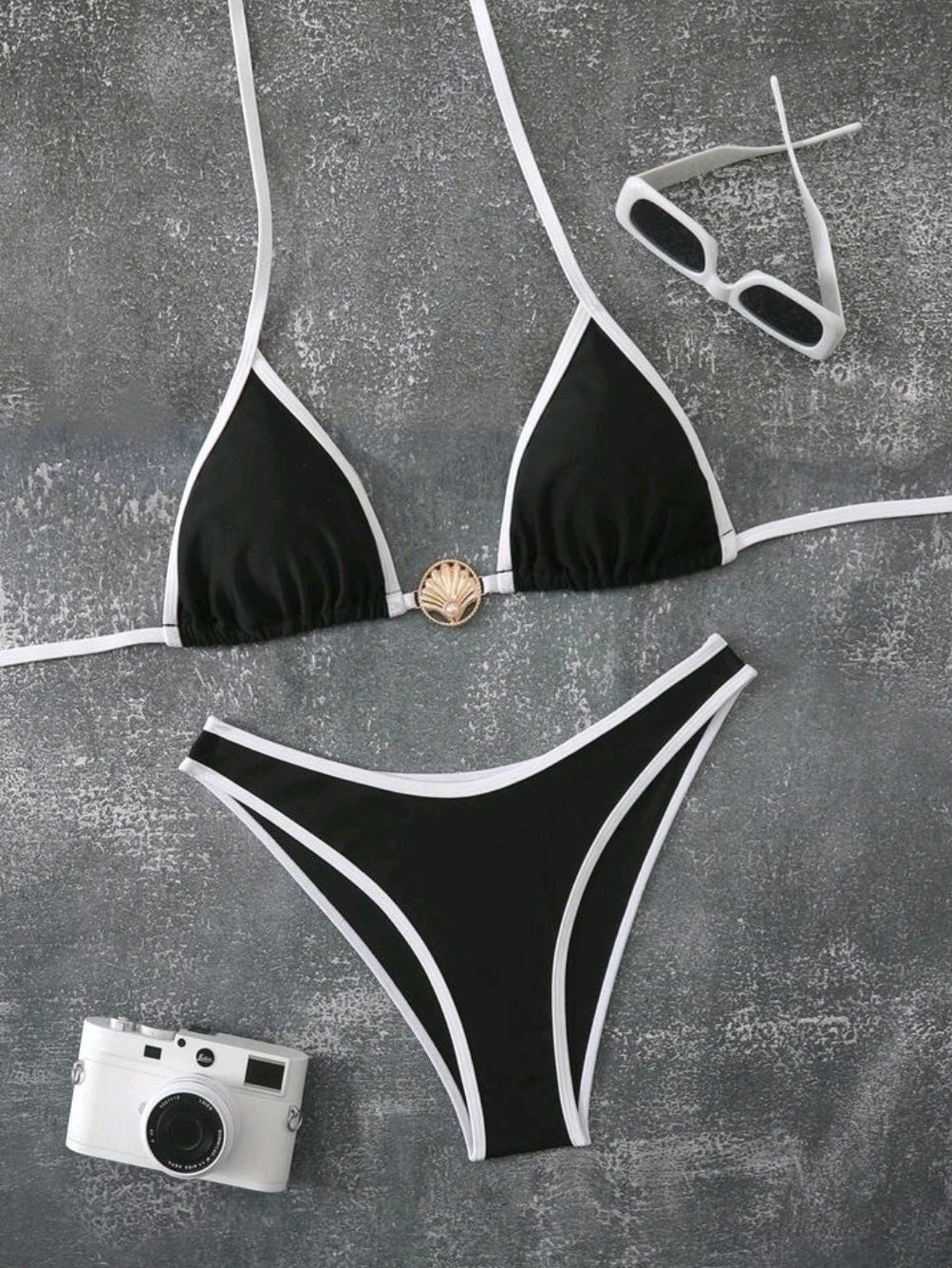 Contrast Bikini Swimsuit
