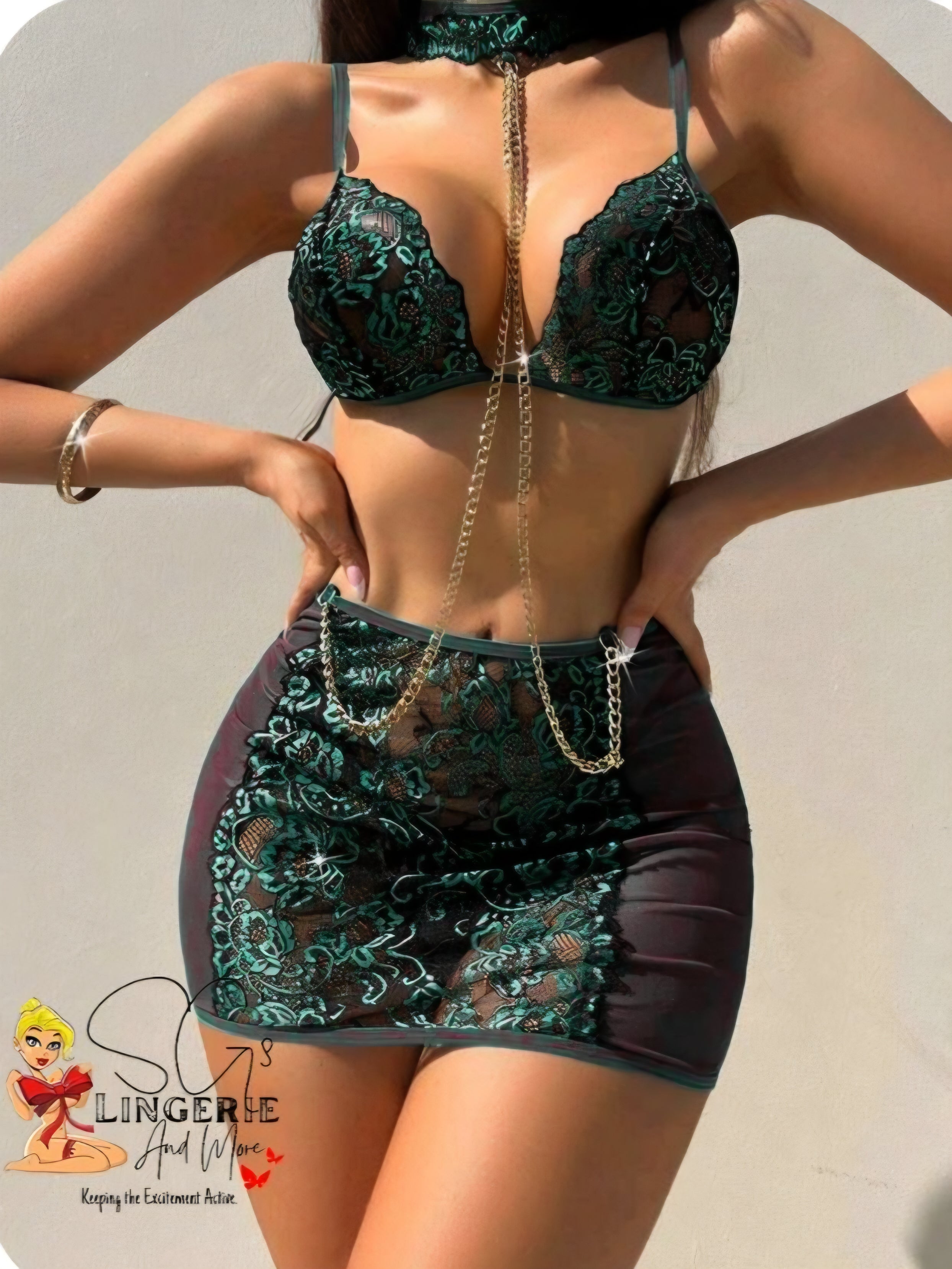 Lace Lingerie Set with Choker