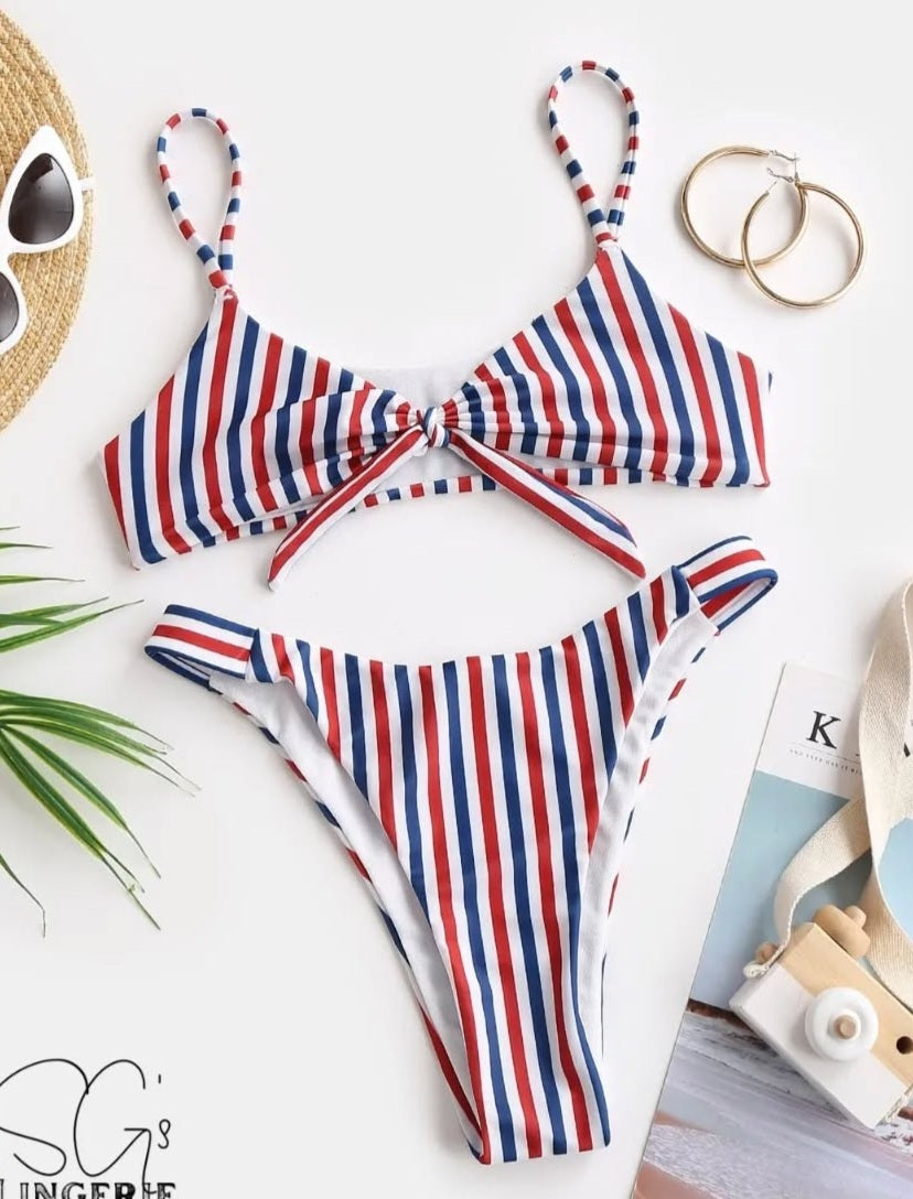 Striped Bikini Swimsuit