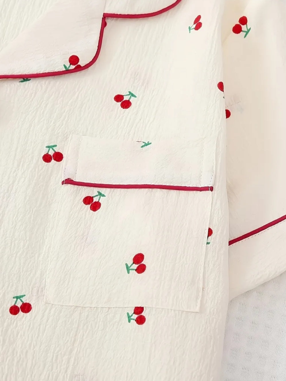 Cherry Pattern PJ Set