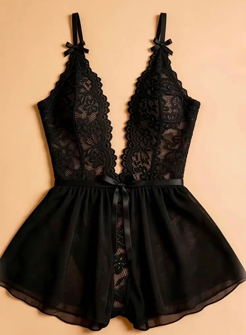 Deep V-Neck Sensual Teddy Lingerie
