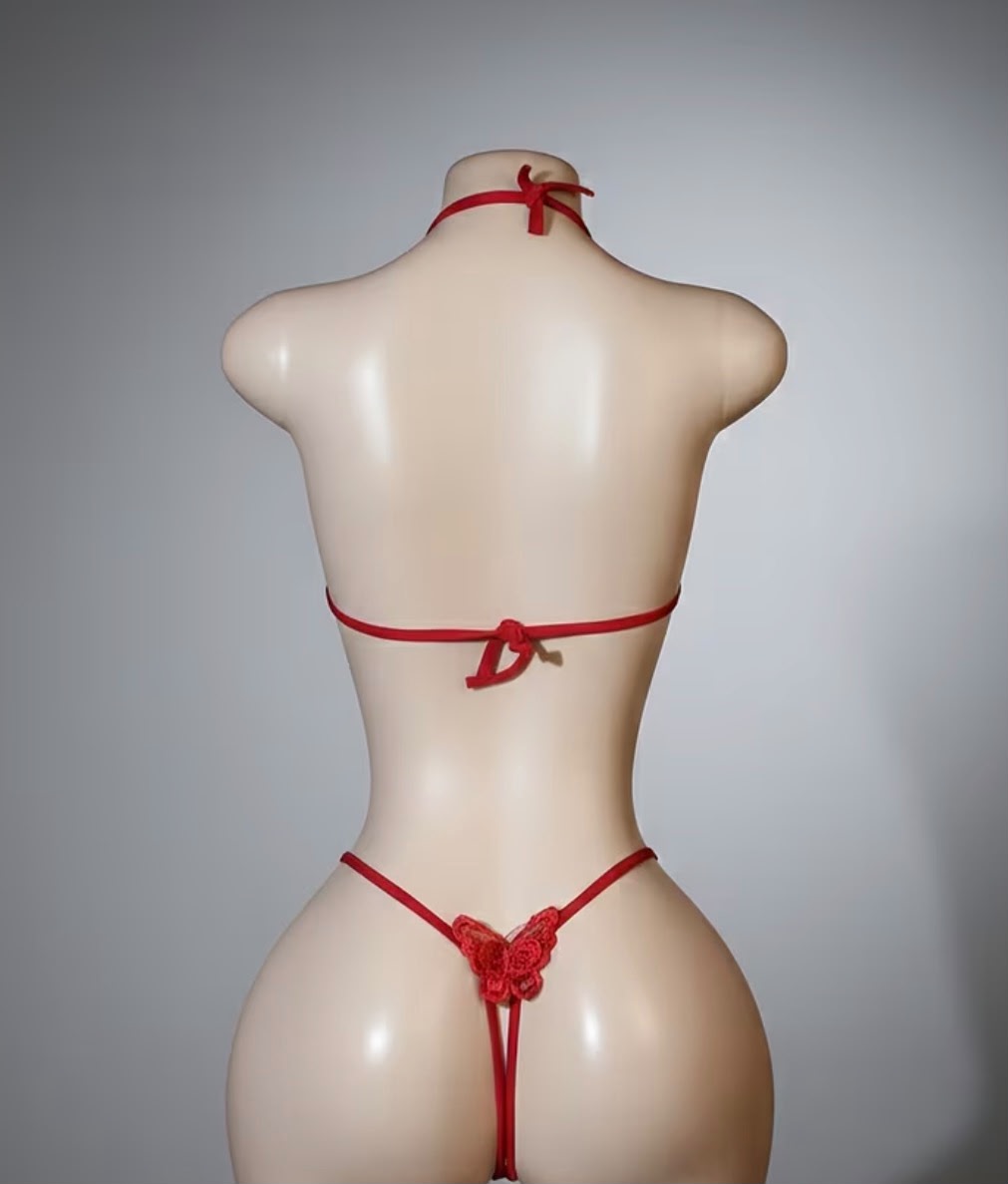 Sexy Butterfly Patch Crotchless Teddy Lingerie