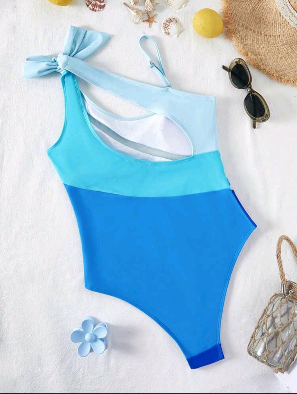 Sexy One Piece Ombré Contrast Swimsuit