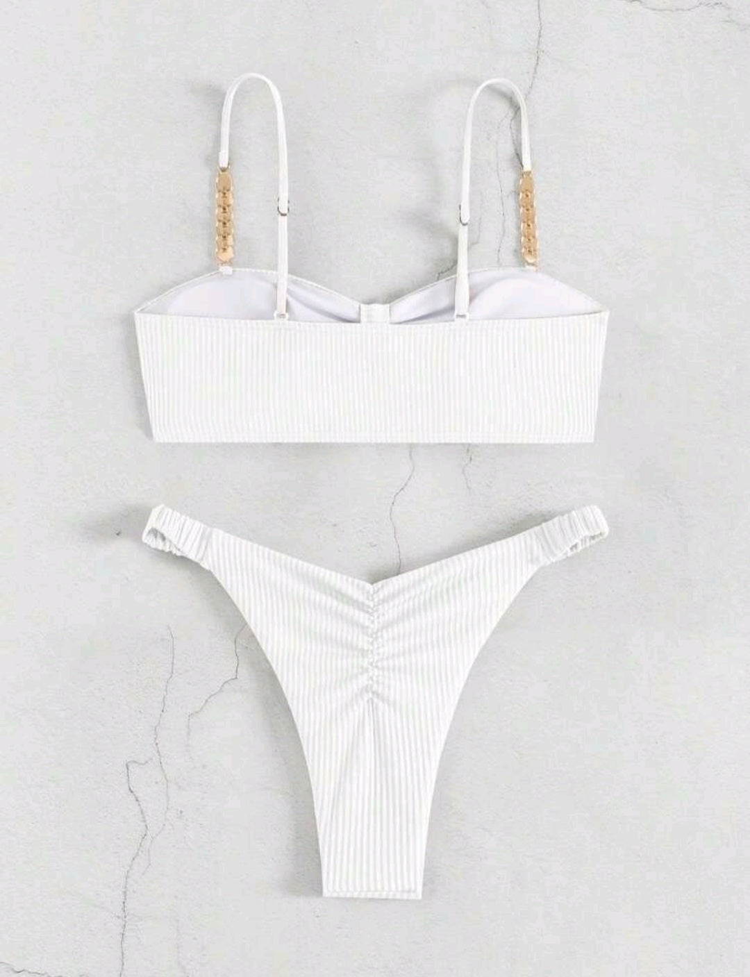 Spaghetti Strap Padded Bikini Set