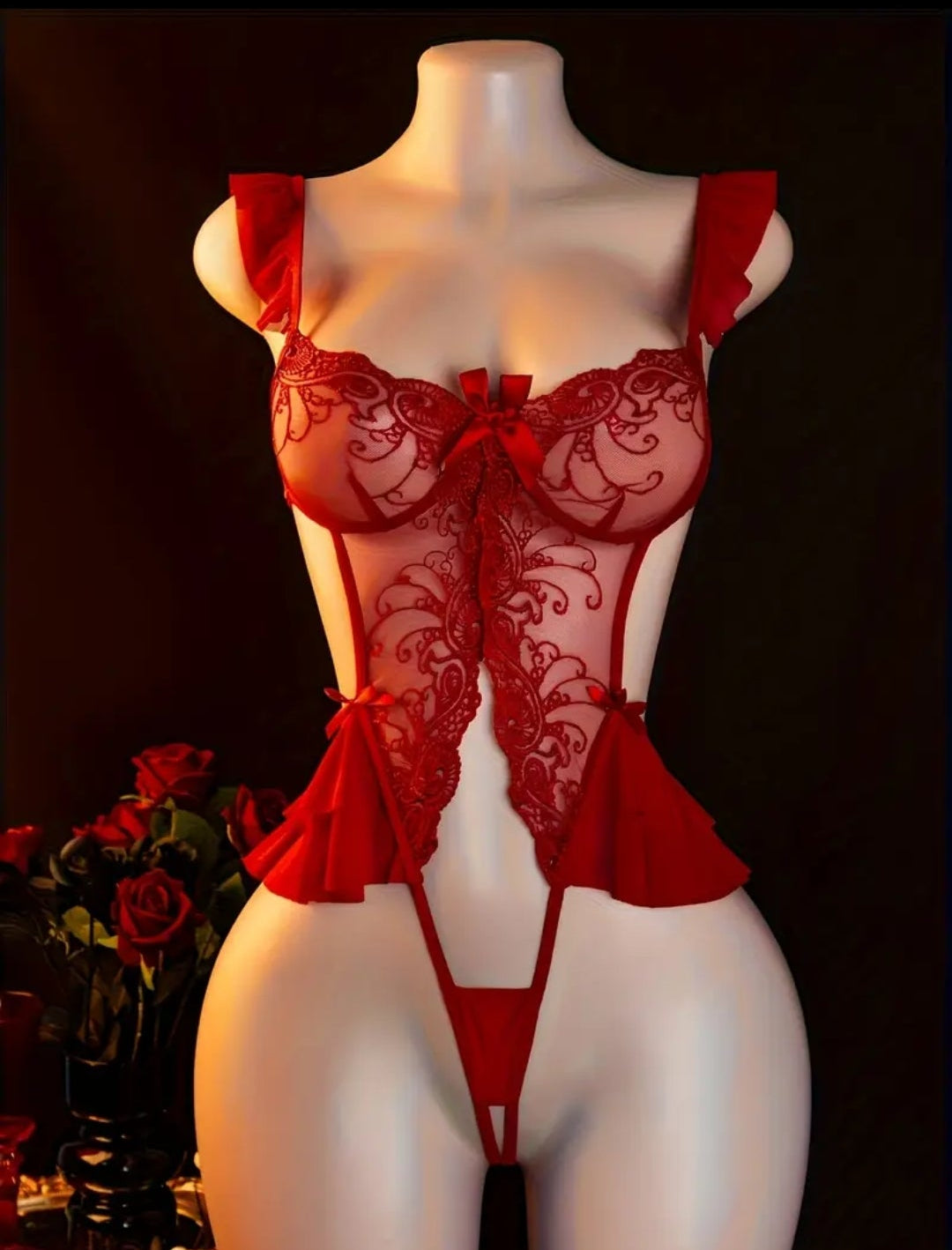 Cut Out Crotchless Bodysuit